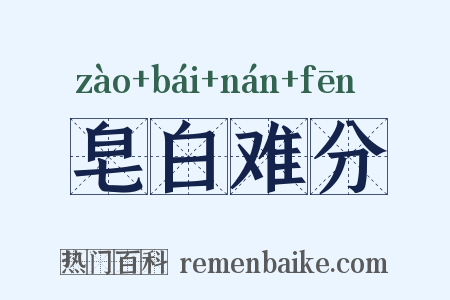 皂白难分是什么意思的图片